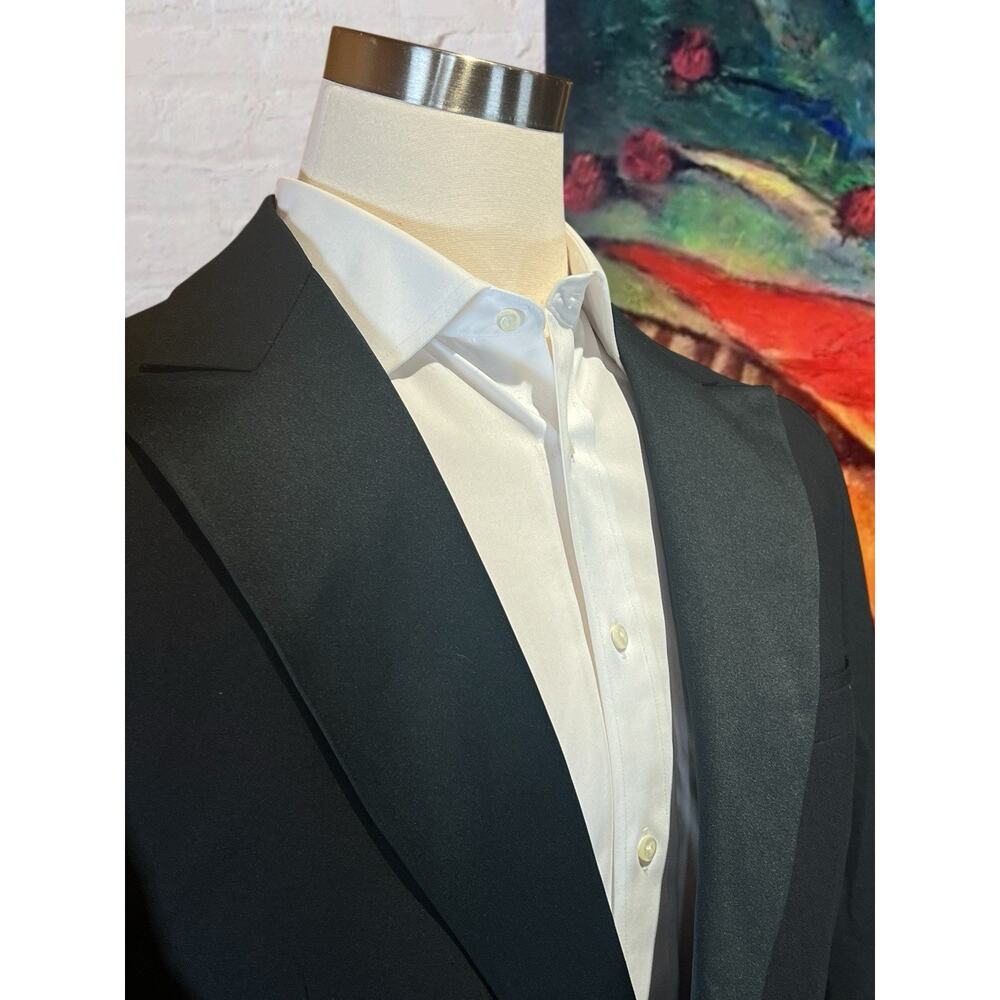 Vintage Palm Beach Mens 43L 38x31 Black Tuxedo Single Button Tux - Picture 6 of 16
